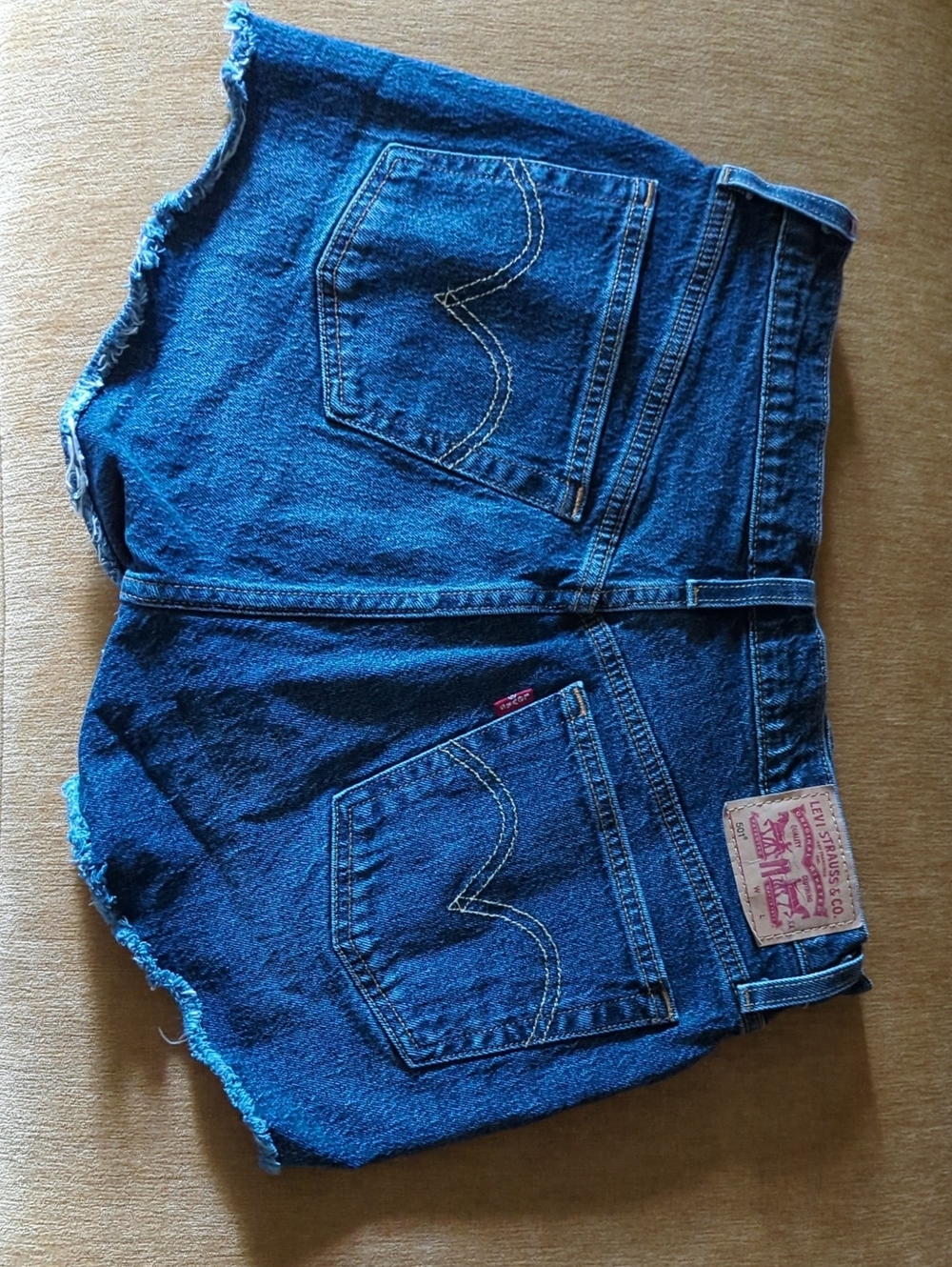 Levi's Dark Blue Denim Cutoff Shorts
